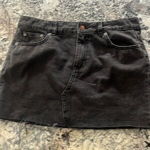 Black Jean Skirt